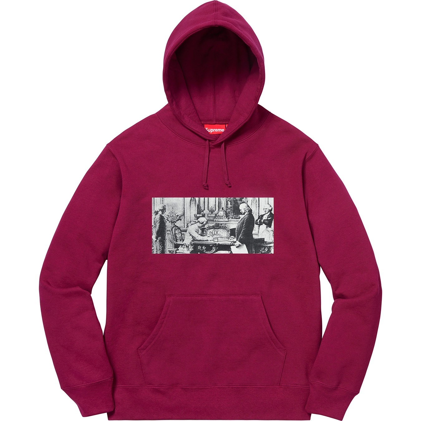 Mike Kelley/Supreme Franklin Signing the Treaty of Alliance with French Officials Hooded Sweatshirt view 4